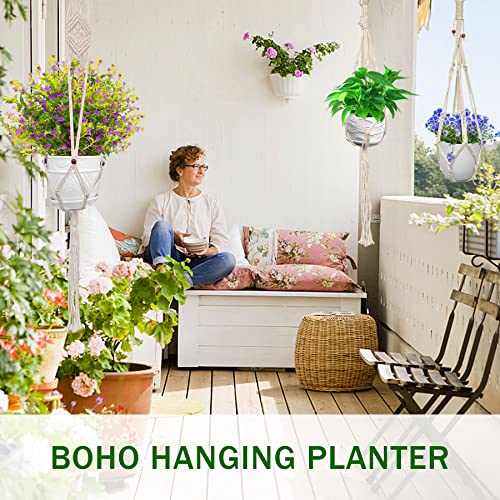 IGaiety Macrame Plant Hangers 7 Pack for Indoor Outdoor Boho Home Decor - size: 7 Pack