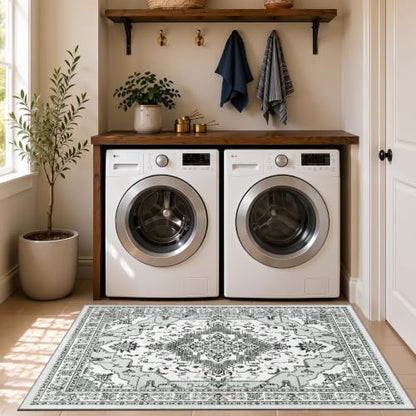 Arenarug 2x3 Washable Entryway Rug, Light Grey - color: Light Grey, size: 2' x 3' (Rectangular)