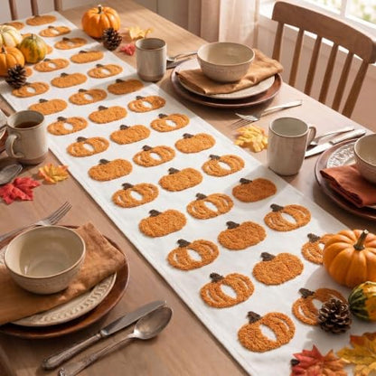 Artoid Mode 3D Chain Embroidery Soft Fall Table Runner 13x72 Inch