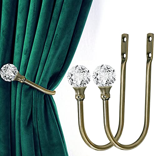 Curtain Holdback, 2pcs Wall Mounted Drapery Tiebacks, Sliver - color: 2 Pcs, Bronze