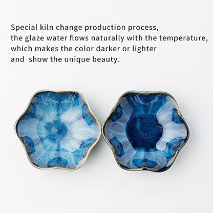 BEUNAIZER Jewelry Dish Tray, Ring Dish, Ceramic Trinket Tray, Key Bowl - color: Starry Blue