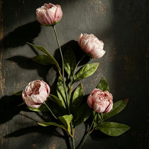 12Pcs Viral Peony Artificial Flowers for Vase - color: Pink, size: 12Pcs