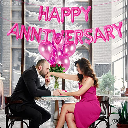 KatchOn Hot Pink Anniversary Balloons 16 Inch - style: Hot Pink