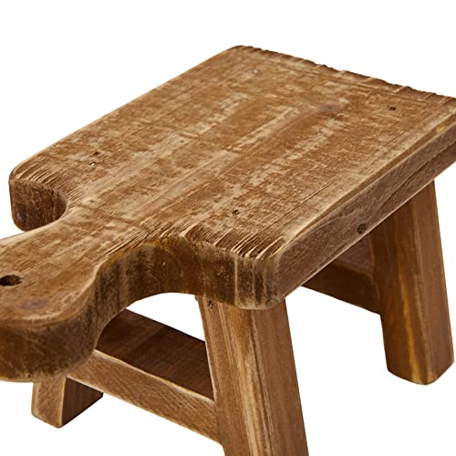 Creative Co-Op Small Wood Pedestal with Handle,Square (Pack of 12) - color: Natural, size: Square (Pack of 12), style: Rectangle
