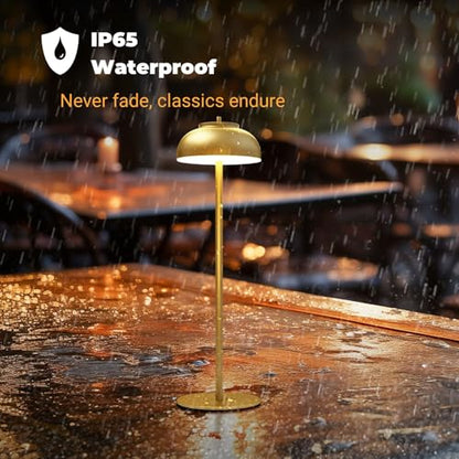 Cordless Table Lamps, Rechargeable LED Touch Lamp, Gold, 2 Pack - color: Gold-Set of 2