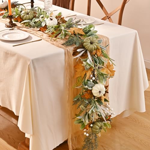 Waipfaru Fall Decor, 6 Ft Fall Garland for Mantle - size: 1 Pc, 6FT