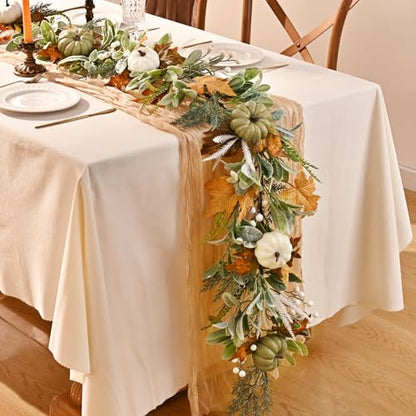 Waipfaru Fall Decor, 6 Ft Fall Garland for Mantle - size: 1 Pc, 6FT