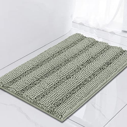 Turquoize Small Bathroom Rug 17x24, Soft Absorbent Chenille Bath Rug, Sage - color: Sage, size: 17" x 24"