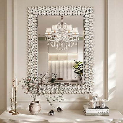 Kelly Miller 30"x40" Jeweled Luxury Rectangle Decorative Wall Mirror - size: 40"L x 30"W