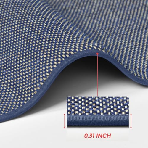 Artoid Mode Non-Slip Blue Kitchen Rugs and Mats Set of 2-17x29 + 17x47 - color: Blue, size: 17" x 29" /17" x 47"