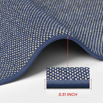Artoid Mode Non-Slip Blue Kitchen Rugs and Mats Set of 2-17x29 + 17x47 - color: Blue, size: 17" x 29" /17" x 47"