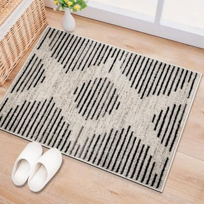 Rugshop Contemporary Abstract Area Rug for Living Room Cream 2' x 3' - size: 2' x 3' (Rectangular)