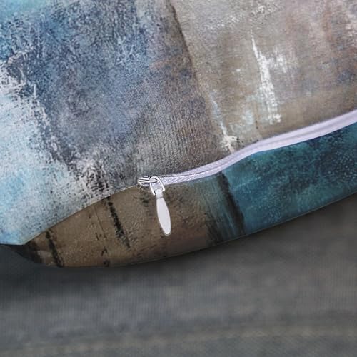 Britimes Throw Pillow Covers Set of 2, 16 x 16 Inch, Teal Grey - color: Teal Grey, size: 16" x 16" (Pack of 2)