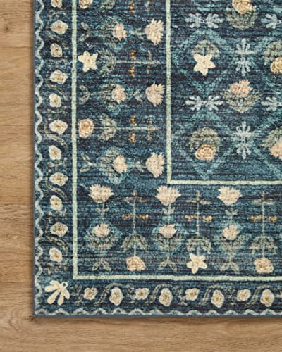 Loloi Rifle Paper Co Eden Lattice Indigo 3'-6" x 5'-6" Accent Rug - color: Lattice Indigo, size: 3'6" x 5'6" (Rectangular)