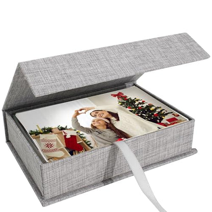 Photo Storage Box 5x7, Keepsake Box - Grey - color: Grey, size: 5"x7"