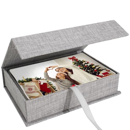 Photo Storage Box 5x7, Keepsake Box - Grey - color: Grey, size: 5"x7"