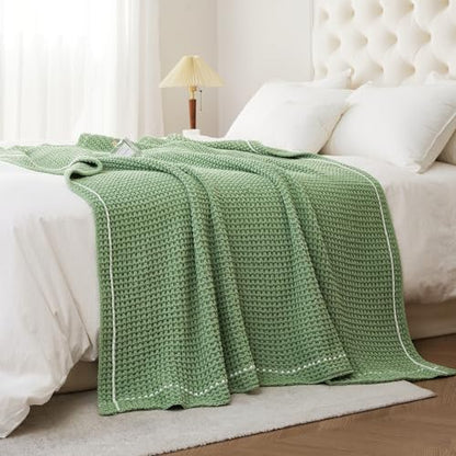 WESHIONGOO Throw Blanket for Couch Sage Green, 50"*60" - color: Sage Green