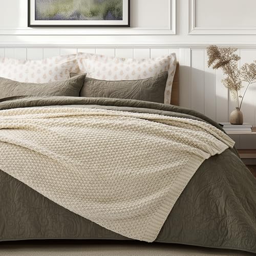 EVERGRACEHOME Chunky Chenille Knit Throw Blanket, 60 x 80, Beige - color: Beige, size: 60" X 80"