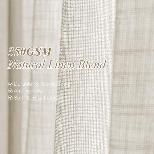 AUSSPVOCT Pinch Pleated Sheer Curtains 96 Inches Long for Living Room - color: Natural, size: 40"W x 96"L (Pack of 2)