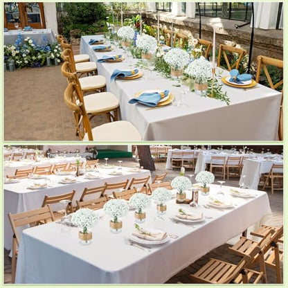 43 Pcs/ 6 Set Babybreath Mason Jar Table Centerpiece Mason Jar Vases - size: Babybreath