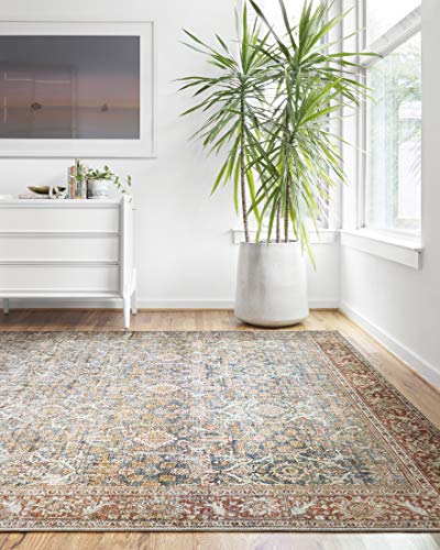 Loloi Layla Ocean/Rust 2'-6" x 9'-6" 러너 러그 - color: 오션 / 러스트, size: 2피트 6인치 x 9피트 6인치