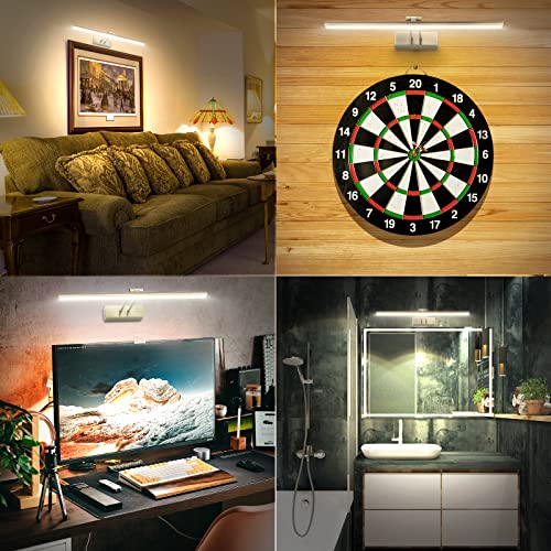 HEAGEERO Picture Lights for Wall,16in Gallery Light,5000mAh Art Light - color: Antique Brass-16"