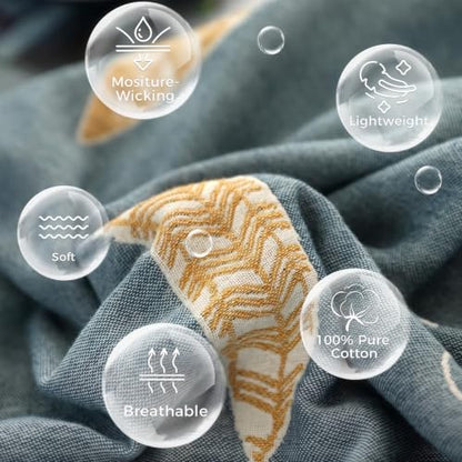 LUTBM Boho Throw Blanket for Bed 60"x80", 100% Cotton Soft Couch Blankets - color: Animal-fish, size: 60"×80"