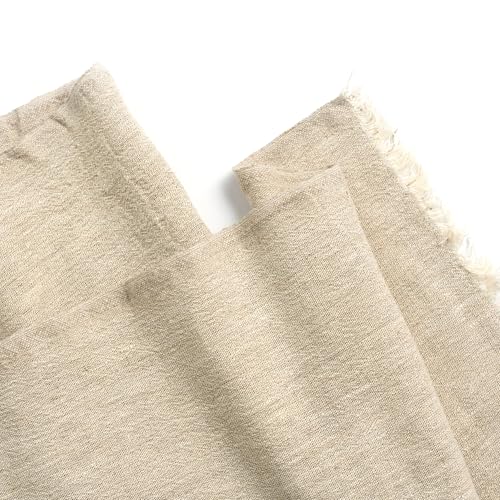Natural Coarse 100% Linen Table Runner 18 x 95 Inches - Rustic Farmhouse Flax Table Runner for Everyday Use, Holidays & Special Occasions (Natural Linen, 18 x 95 inch) - color: Natural Linen