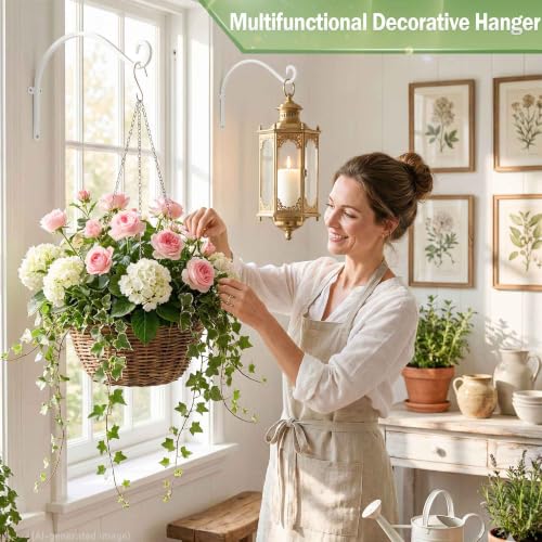 Heavy Duty Plant Bracket Outdoor: 12Inch 2 Pack Hanging Plant Hanger - size: 2W-12“2PCs