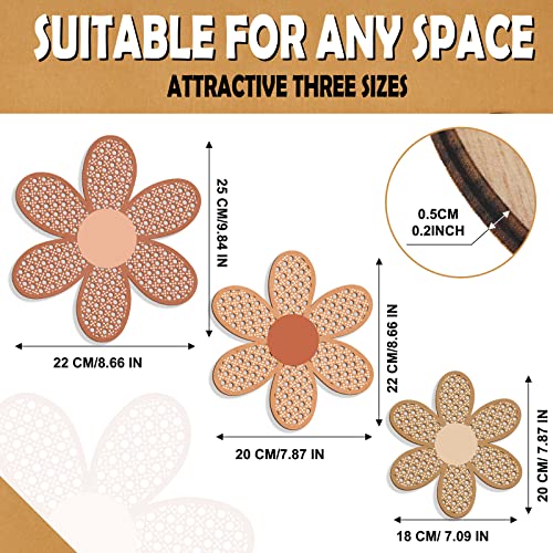 Maitys 3 Pcs Boho Daisy Flower Wall Decor Nursery Art, Fresh Color - color: Fresh Color