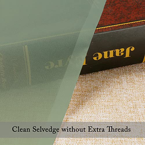 OVZME Sage Green Sheer Curtains 36 inches Long, Short Kitchen Window Treatment Solid Sheers Cafe Curtains Bathroom Voile Half Window Panels, Rod Pocket, 42" Wx36 L - color: Sage Green, size: 42"W x 36"L (Pack of 2)