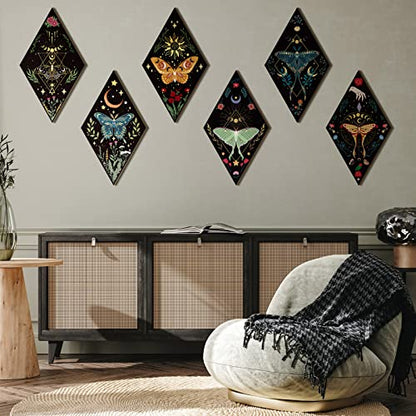 Sintuff 6 Pcs Halloween Mushroom Wall Decor Gothic Witchy Butterfly Art - style: Butterfly