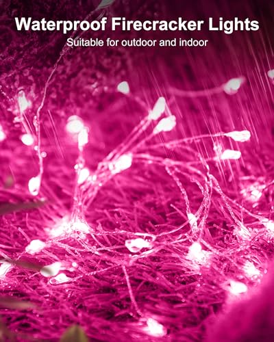 Minetom Fairy Lights Battery Operated, Twinkle String Lights 5ft 60LED - color: Pink