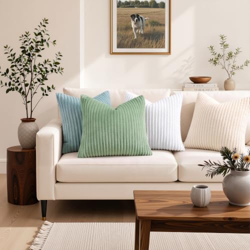 Simmore Fall Soft Aqua Haze Flannel Throw Pillow Covers 16X16 Set of 2 - color: Aqua, size: 16" x 16" (Pack of 2)