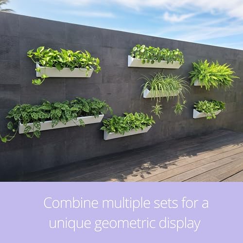 LaLaGreen Wall Planter for Outdoor Plants (24in, 2 Pack) Hanging Flower Pot