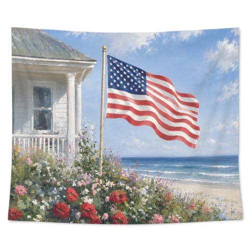 AHNWICNR 4th of July Patriotic Tapestry, American Flag Wall Hanging Decor - color: American Flag 1