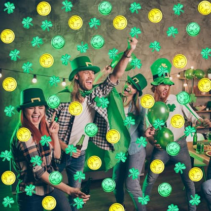 MARFOREVER St. Patrick's Day Shamrock Confetti Table Centerpiece Decoration - style: St Patricks Day