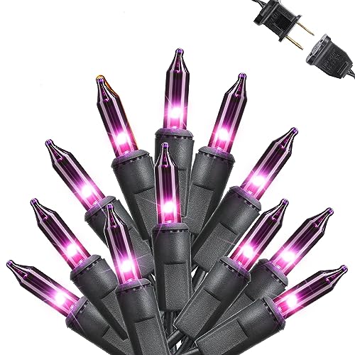 Toodour Purple Halloween Lights, 12.5ft 50 Count Incandescent String Lights - color: Purple, size: 12.5ft