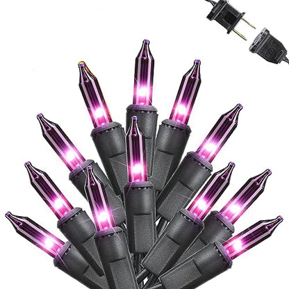 Toodour Purple Halloween Lights, 12.5ft 50 Count Incandescent String Lights - color: Purple, size: 12.5ft