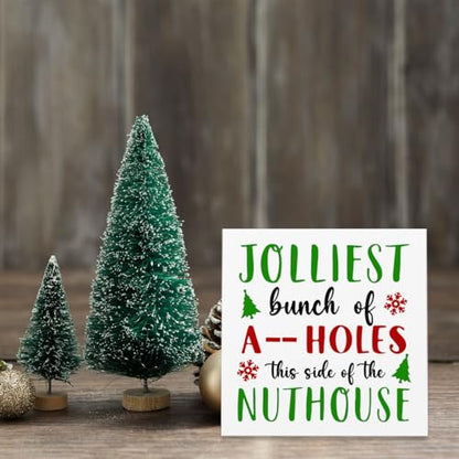 Festive Fun: Funny Christmas Decorations, 5 x 5 inches - color: Bunch