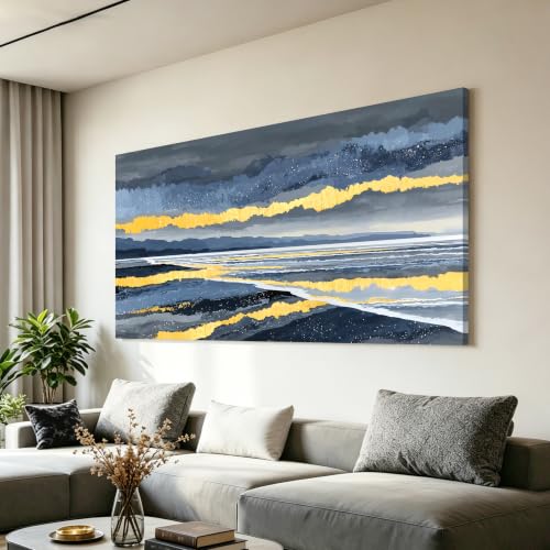 Elegant Scenic Abstract Wall Art For Living Room 24"×48" - color: PH-8B, size: 48"L x 24"W