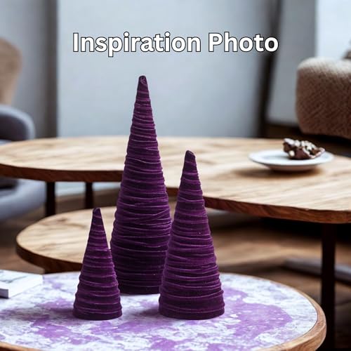 Your Heart's Content Set of 3 Plum Velvet Trees (Plum) - color: Plum