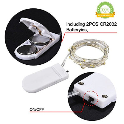 6 Pack Fairy Lights Battery Operated No Remote,10ft 30 LEDs Cool White - color: Cool White, size: 10ft