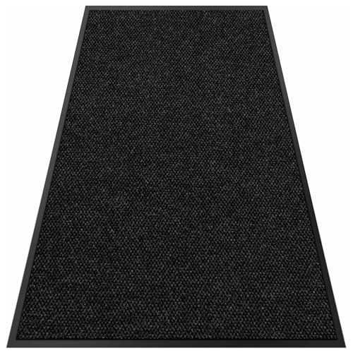 koloko 2ft x 20ft Durable Dirt Trapper Front Door Mat Outside Entrance - color: Black Pebble, size: 2 FT x 20 FT