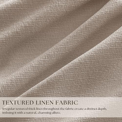 Pinch Pleated Blackout 105 Inch Bedroom Linen Curtains Burlywood Birch - color: Burlywood Birch, size: 40"W x 105"L (Pack of 2)