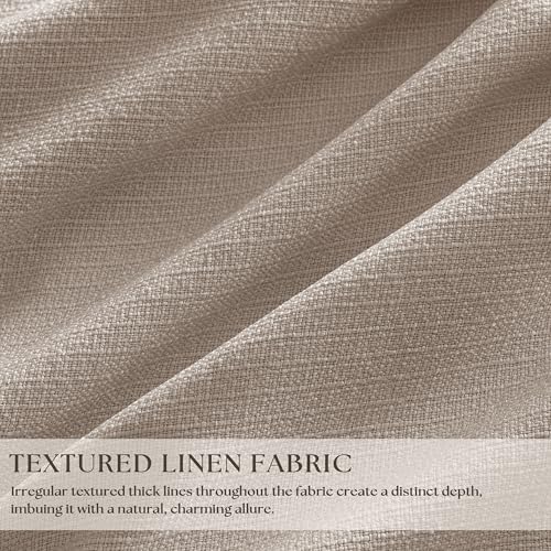 Burlywood Birch Linen Pinch Pleated 100% Blackout Curtains 90 Inch Length - color: Burlywood Birch, size: 40"W x 90"L (Pack of 2)