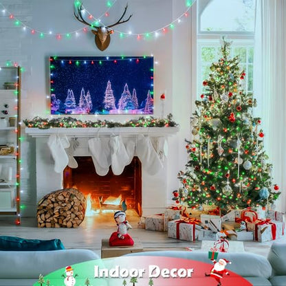 JMEXSUSS 2 Pack 100 LED Red White and Green Christmas Lights - color: Red White Green, size: 200 LED