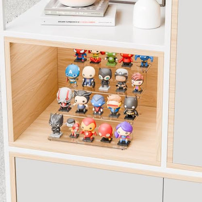 Yieach 4 Tier Clear Acrylic Display Risers,9 Inch Large Perfume Organizer,Colonge Stand and Cupcake Risers,Acrylic Tiered Display Stand for Figure,Funko Pop,Food,Candle,Fragrance Display,Cologne Shelf - size: 2.8 In Width-4 Tier