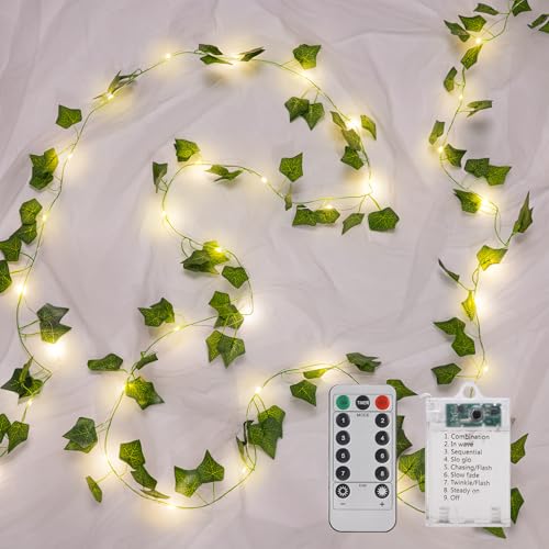 Vine Fairy Lights, 33FT 100 LED Vines String Lights, 8 Modes, 1 Pack - color: IVY, size: 33 ft-100 LED-1 pack