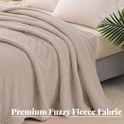 Whale Flotilla Extra Large Soft Fleece Throw Blanket for Couch - color: Camel, size: Throw(50x70 In)